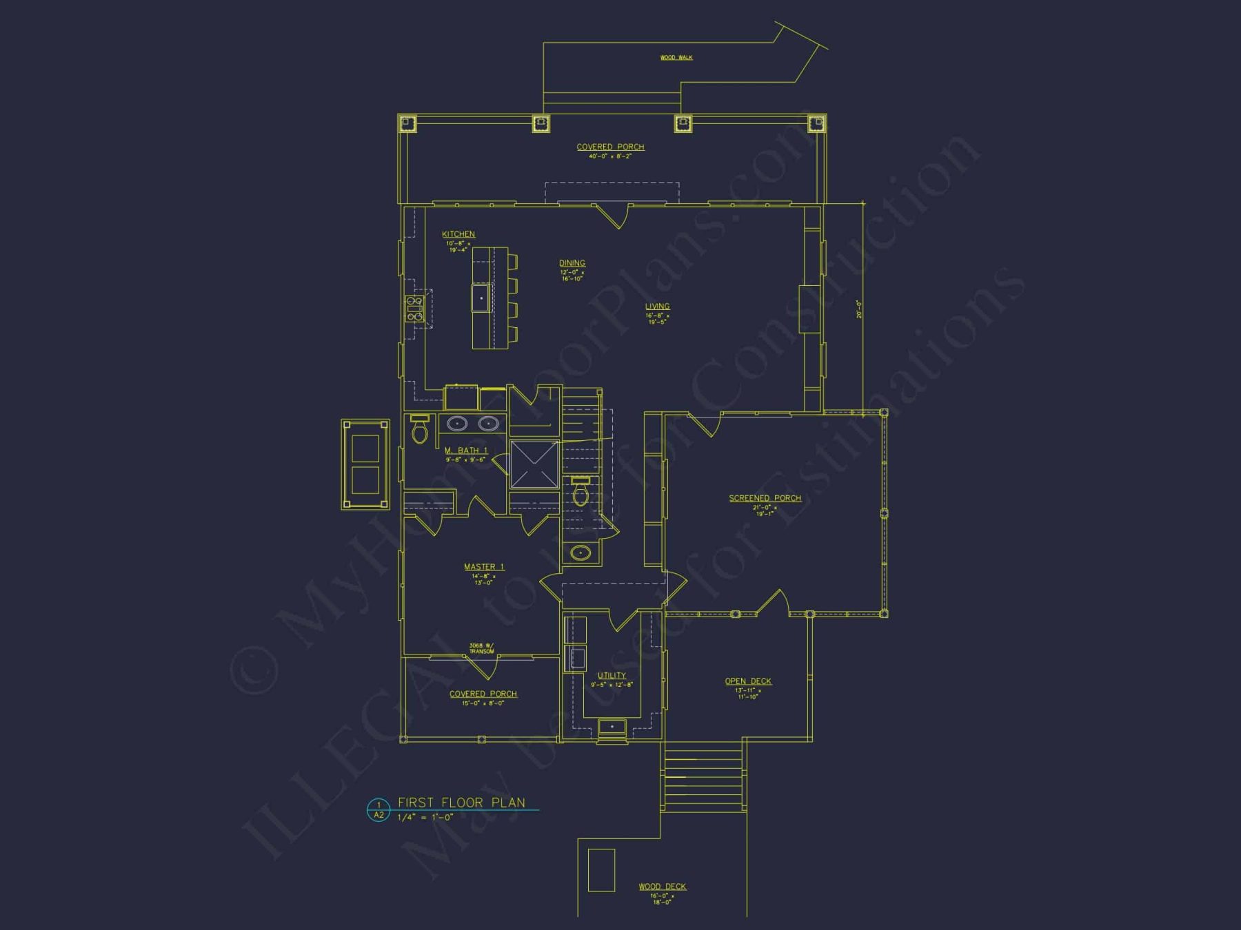 Spacious 5-Bedroom Beach Home Floor Plan with CAD Designs