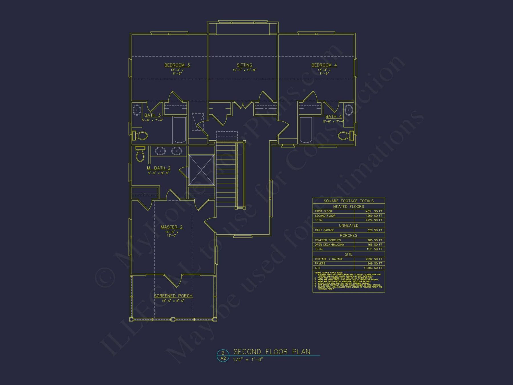 Spacious 5-Bedroom Beach Home Floor Plan with CAD Designs