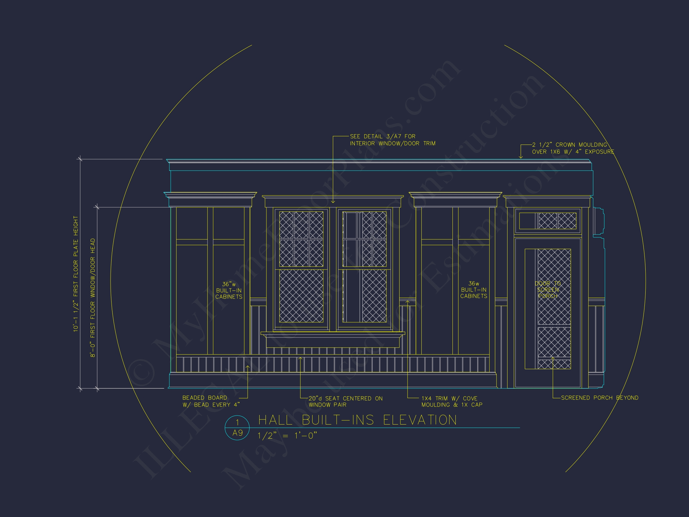 Spacious 5-Bedroom Beach Home Floor Plan with CAD Designs