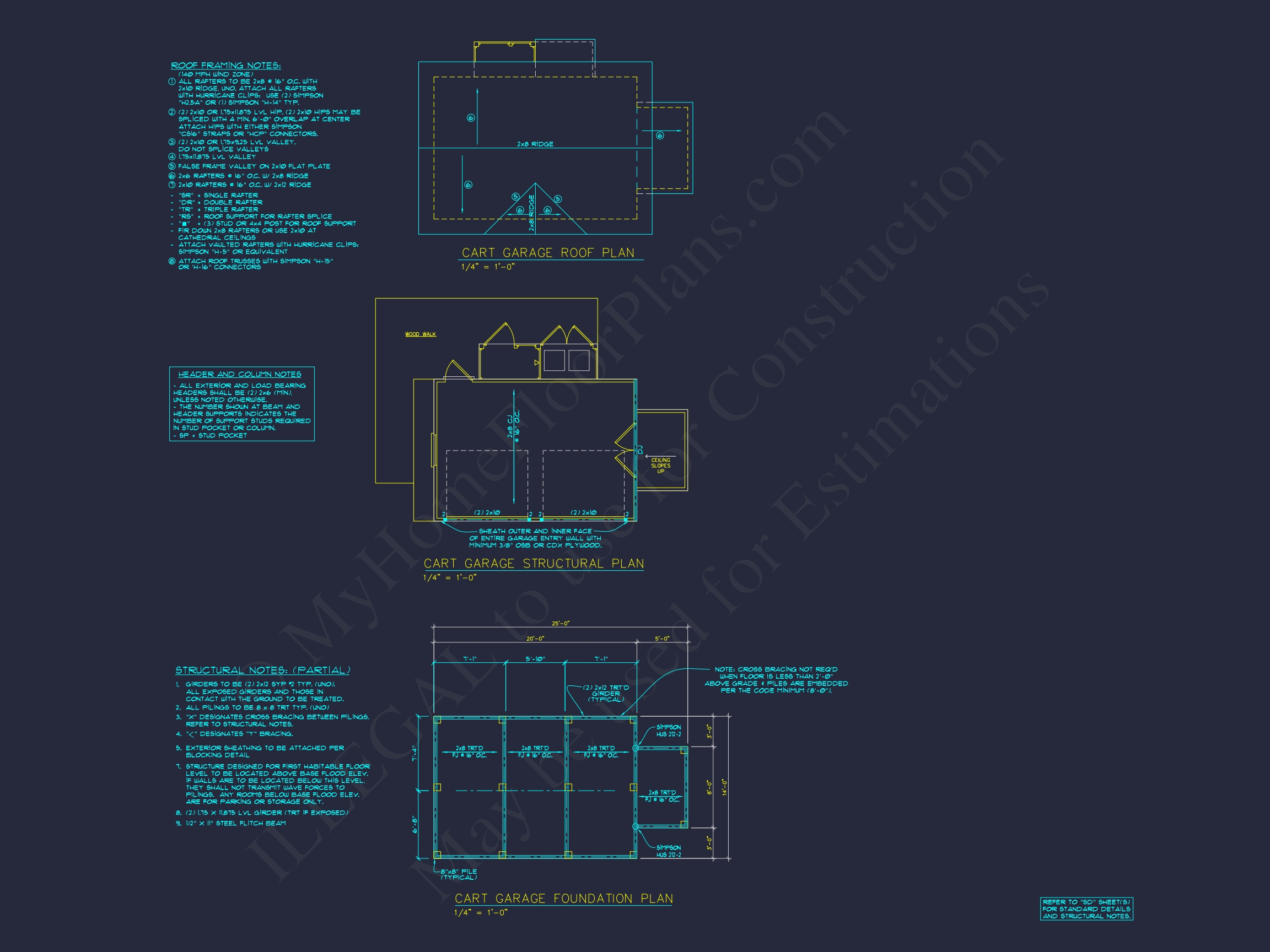 Spacious 5-Bedroom Beach Home Floor Plan with CAD Designs