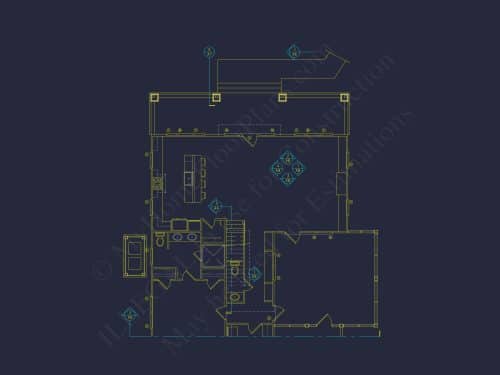 Spacious 5-Bedroom Beach Home Floor Plan with CAD Designs