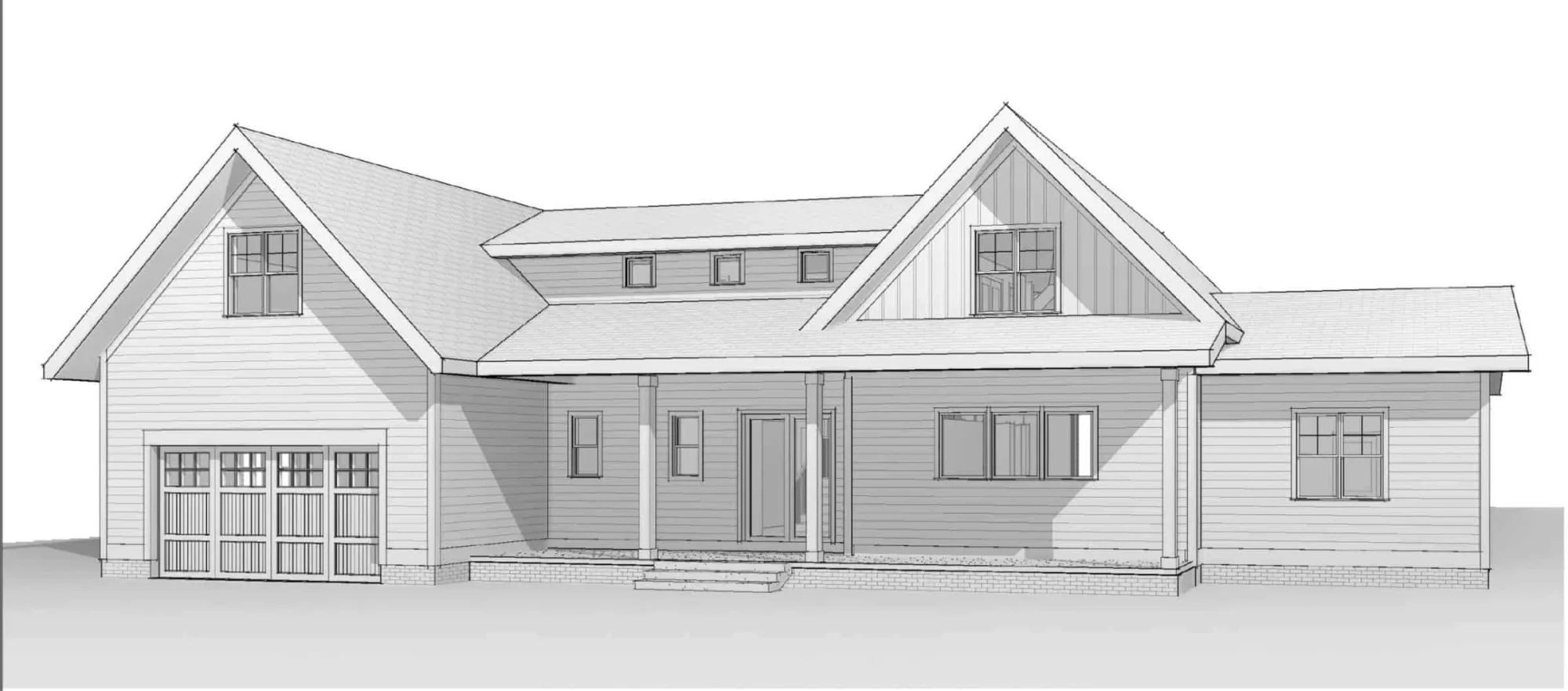 Spacious-Home-Floor-Plan-with-1.5-StoriesCAD-Blueprints