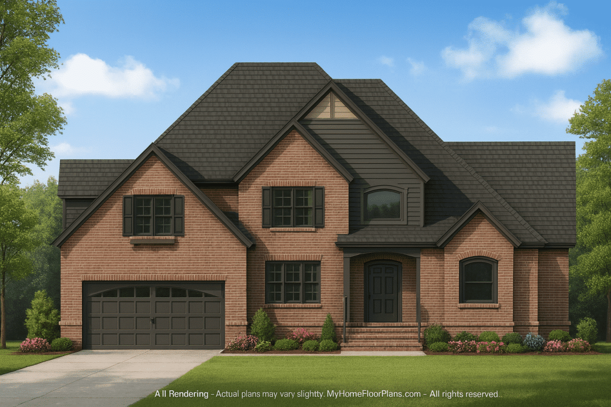 Spacious Home Plan with 2 Stories, 3 Bedrooms & CAD Designs