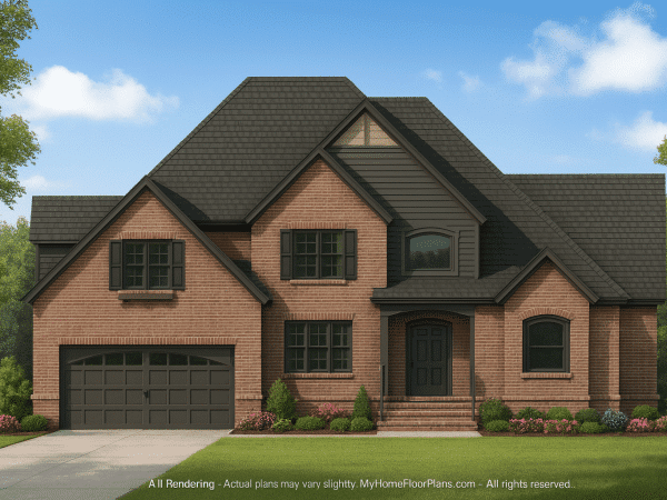 Spacious Home Plan with 2 Stories, 3 Bedrooms & CAD Designs