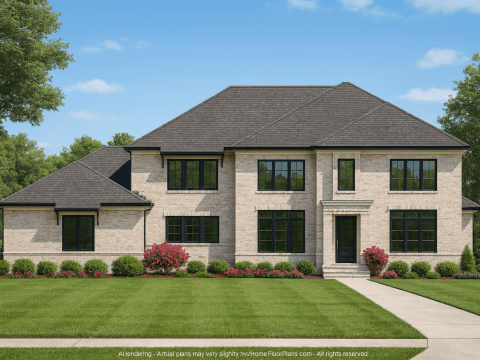 Stunning 2-Story House Plan with 4 Bedrooms and Modern CAD Designs