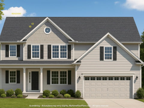 Stunning 2-Story House Plan with CAD Designs and Blueprint