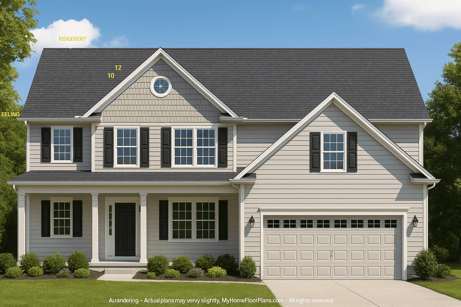 Stunning 2-Story House Plan with CAD Designs and Blueprint