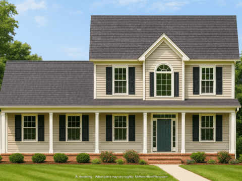 Stunning 2-Story House Plan with Traditional Charm & CAD Blueprints
