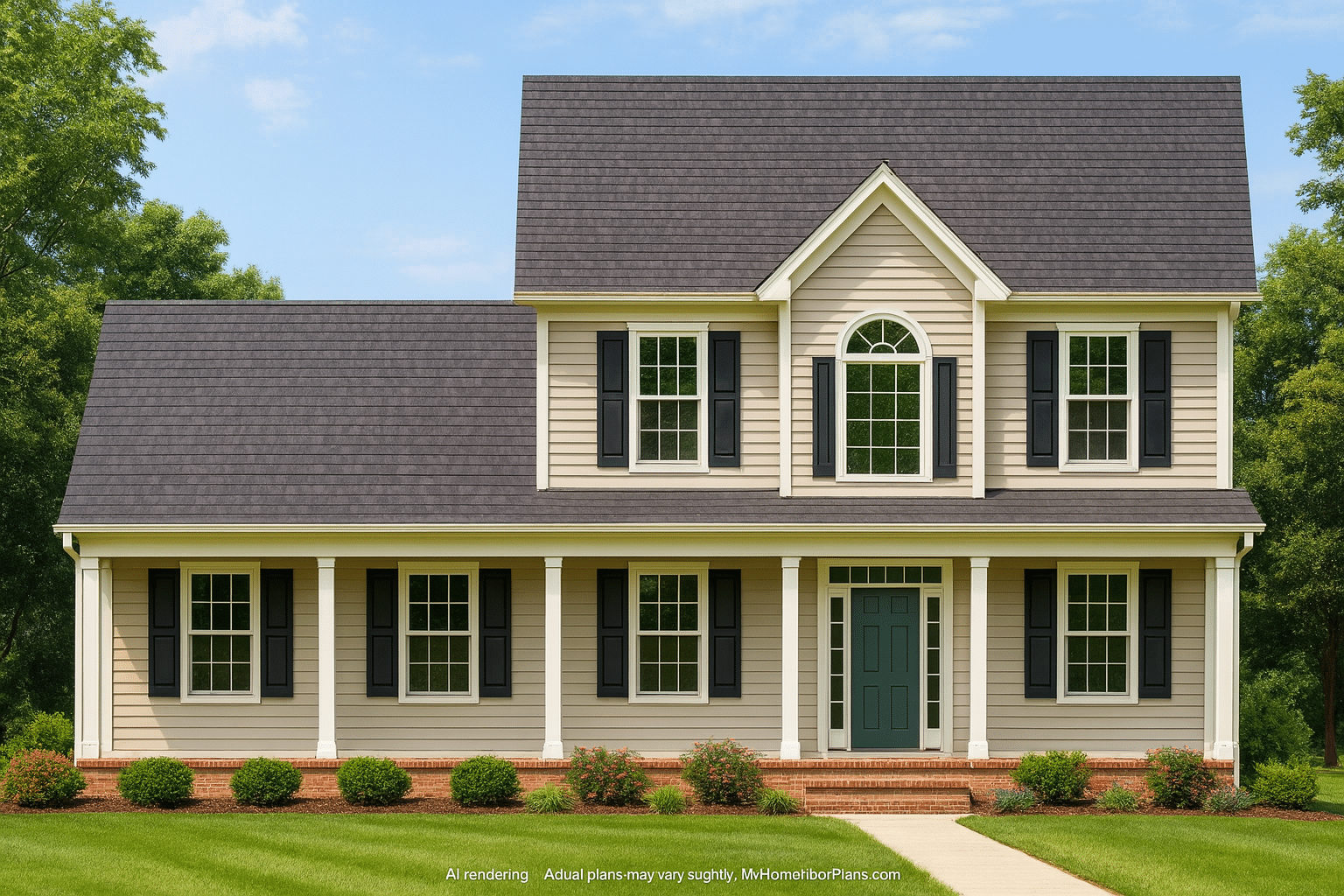 Stunning 2-Story House Plan with Traditional Charm & CAD Blueprints