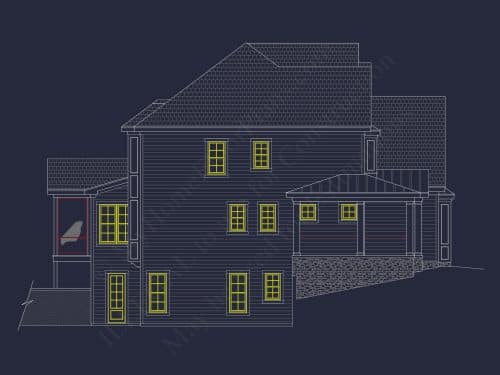 Stunning 5-Bedroom Home Plan with Full CAD Architectural Design