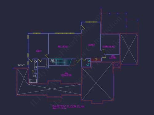 Stunning 5-Bedroom Home Plan with Full CAD Architectural Design