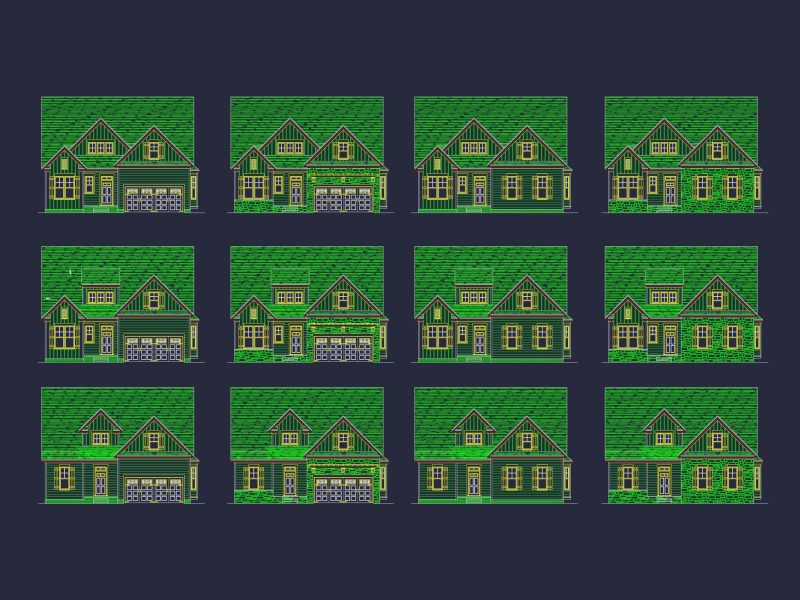 Stunning Craftsman Home Plan with 2-Story CAD Designs
