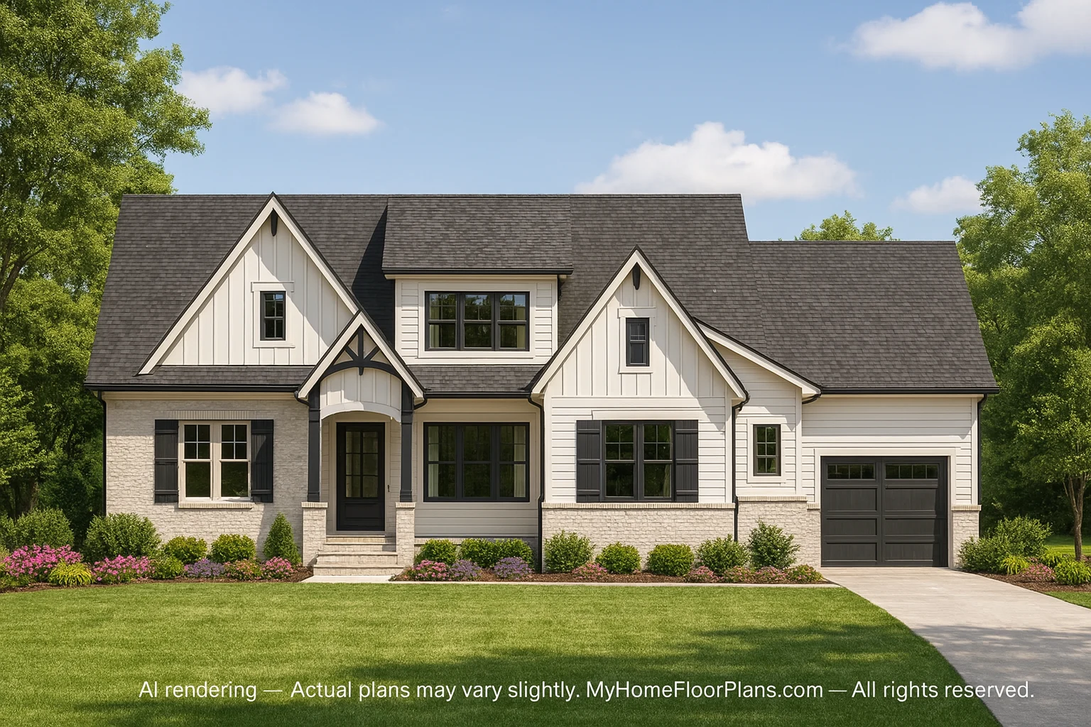 Stunning Craftsman Home Plan with Bonus Room & Sloped Lot Design