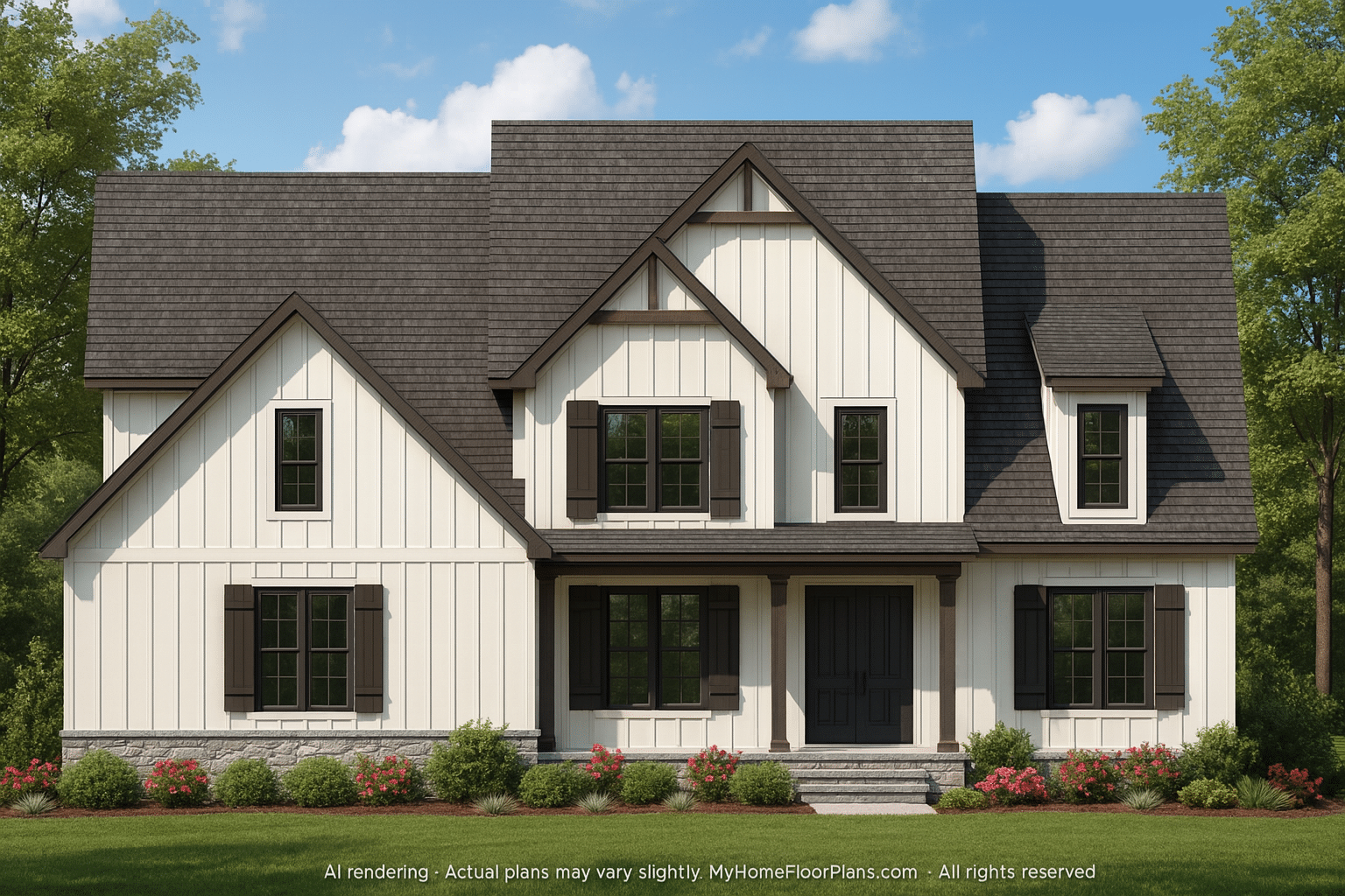 Stunning Home CAD Floor Plan with 4 Bedrooms and 2 Garage Bays