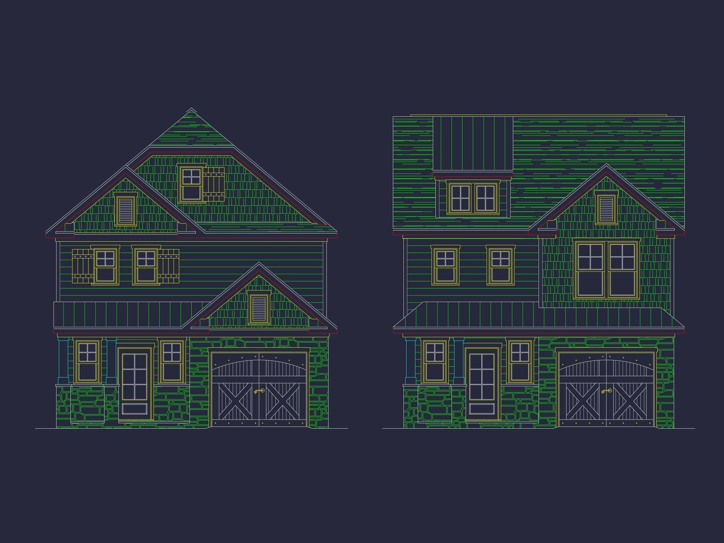 Stylish 2-Story House Plan with Modern Floor Plan and CAD Designs (2)