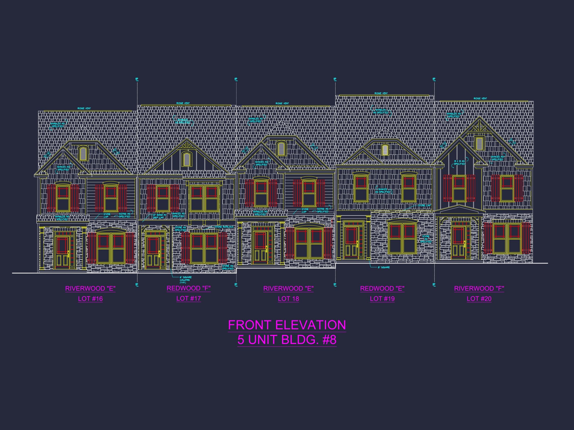 Stylish 2-Story Townhome Plan with Craftsman Design