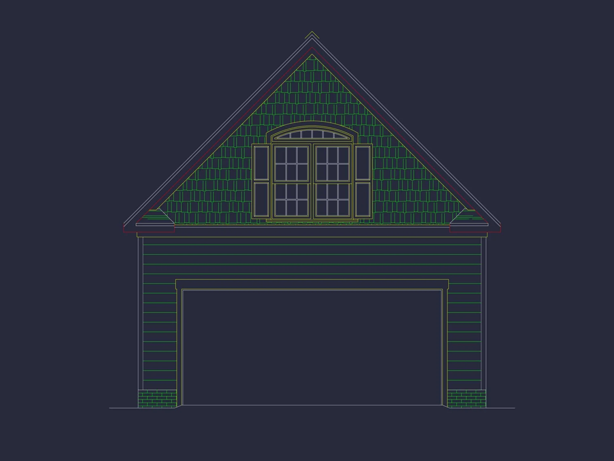 Stylish 24x28 Garage Plan with Living Space and CAD Design