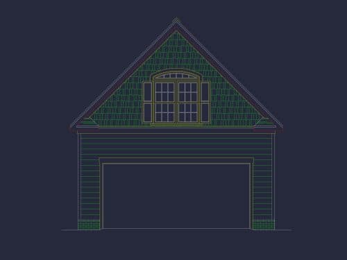 Stylish 24x28 Garage Plan with Living Space and CAD Design
