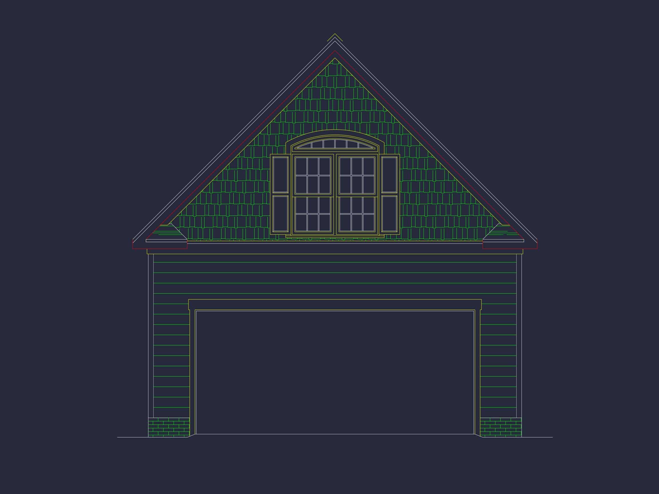Stylish 24x28 Garage Plan with Living Space and CAD Design