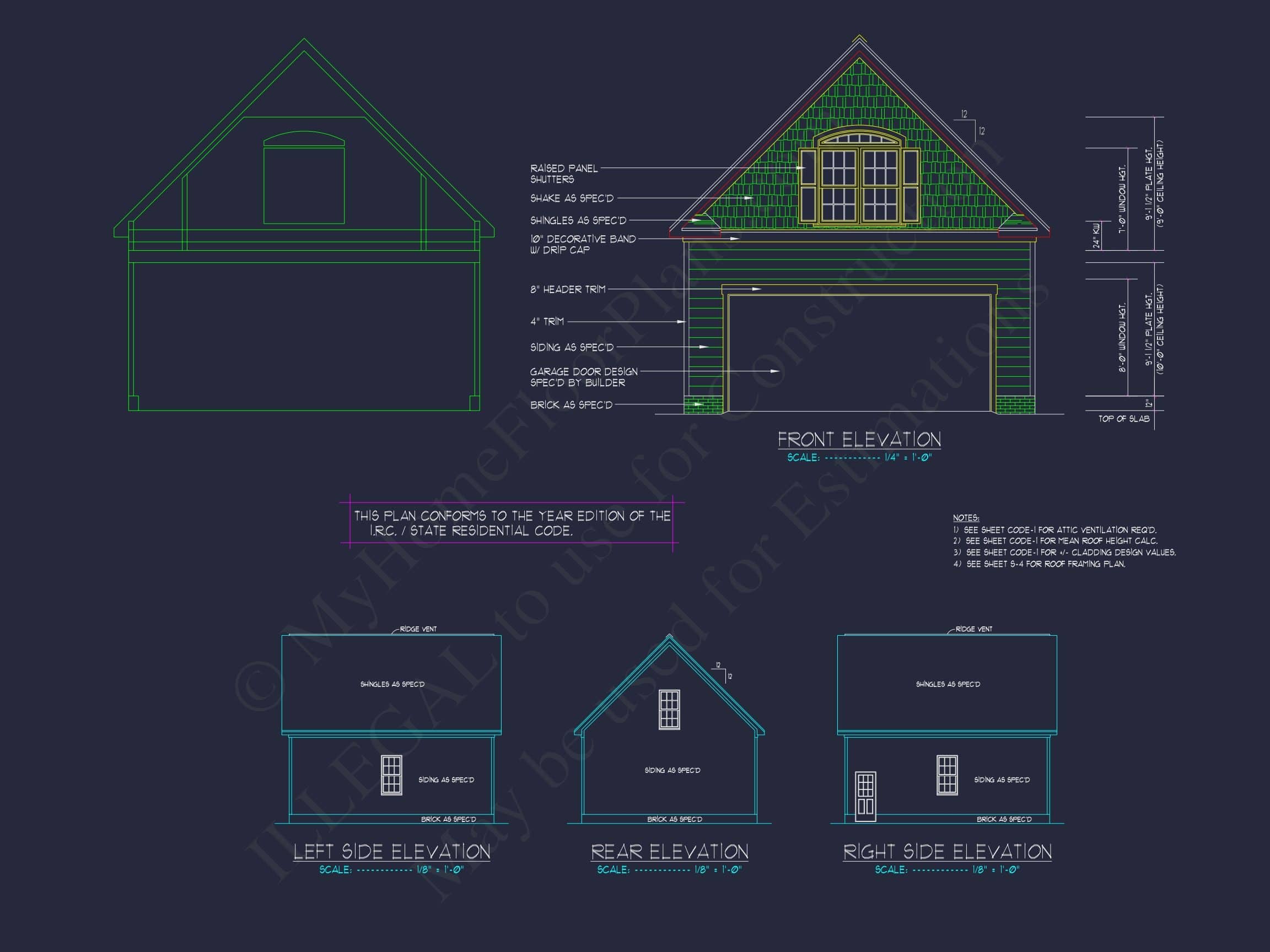 Stylish 24x28 Garage Plan with Living Space and CAD Design