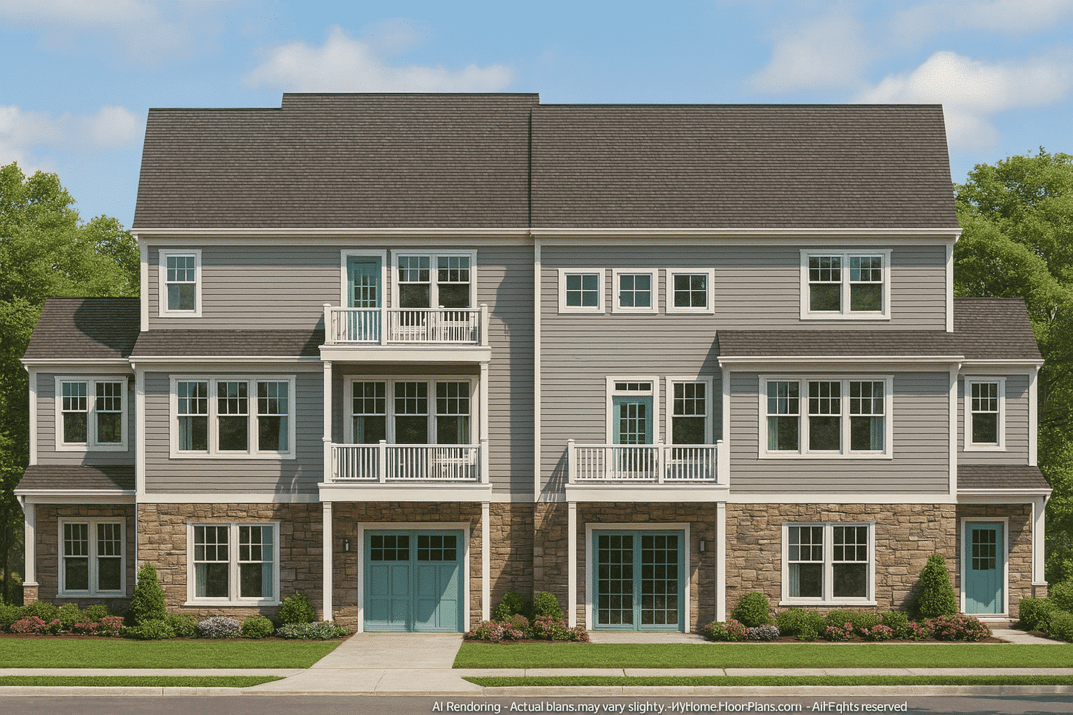 Stylish 3-Bedroom Townhome Plan with CAD and Blueprints