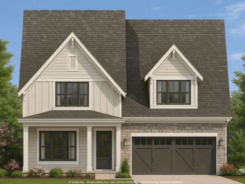Timeless 2-Story House Plan with Vaulted Ceilings and Bonus Room