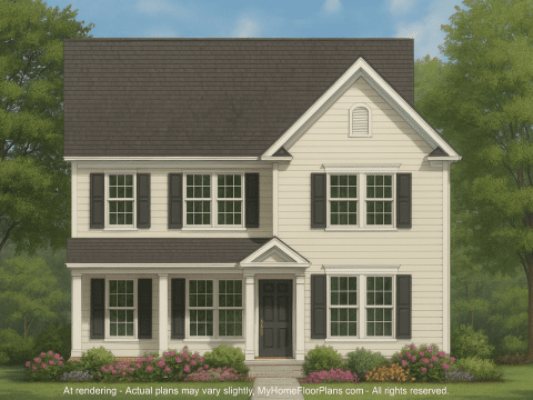 Traditional 2-Story Home Plan with CAD Blueprints