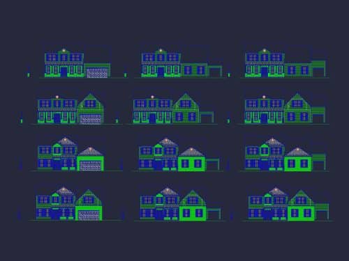 Traditional 2-Story House Floor Plan with Classic Curb Appeal