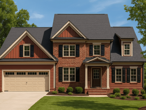 Traditional 2-Story House Plan with 4 Bedrooms & Vaulted Ceilings