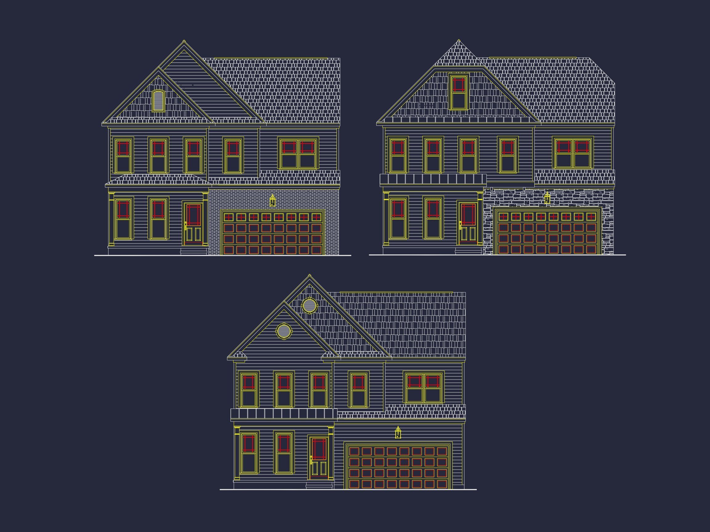 Traditional 2-Story House Plan with Fireplace & Screened Porch
