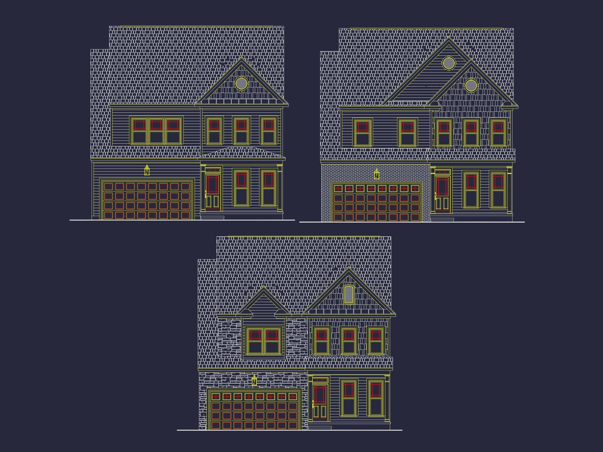 Traditional 2-Story House Plan with Open Floor Plan & Fireplace (2,912 Sq Ft)