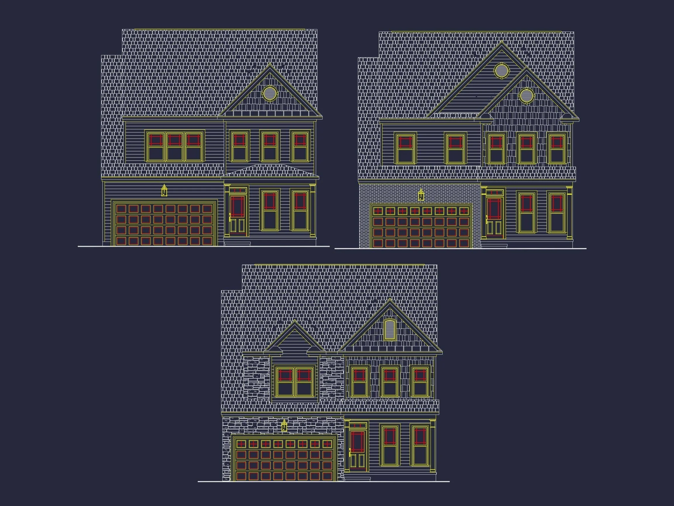 Traditional 2-Story House Plan with Open Floor Plan & Fireplace (2,912 Sq Ft)