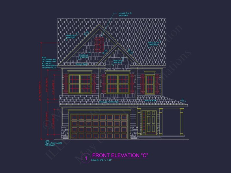 Traditional 2-Story House Plan with Open Layout and CAD Blueprints