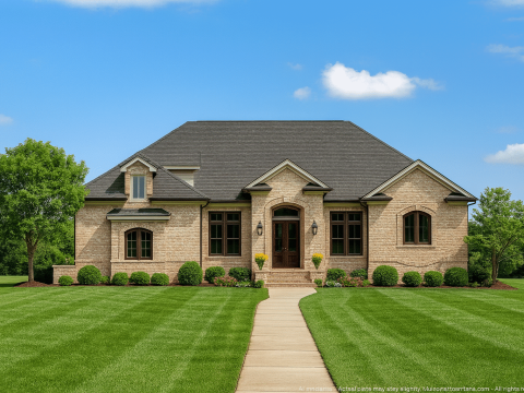 Traditional 2-Story House Plan with Spacious Floor Plan & French Country Flair