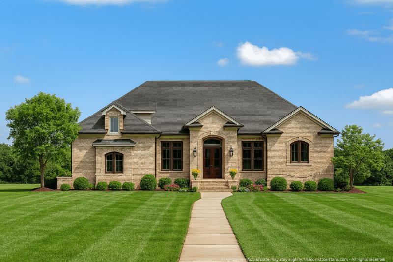 Traditional 2-Story House Plan with Spacious Floor Plan & French Country Flair