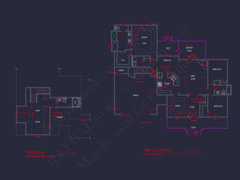 Traditional Country Home Plan – 1 Story, 4 Bedrooms, Open Floor Plan & Porches