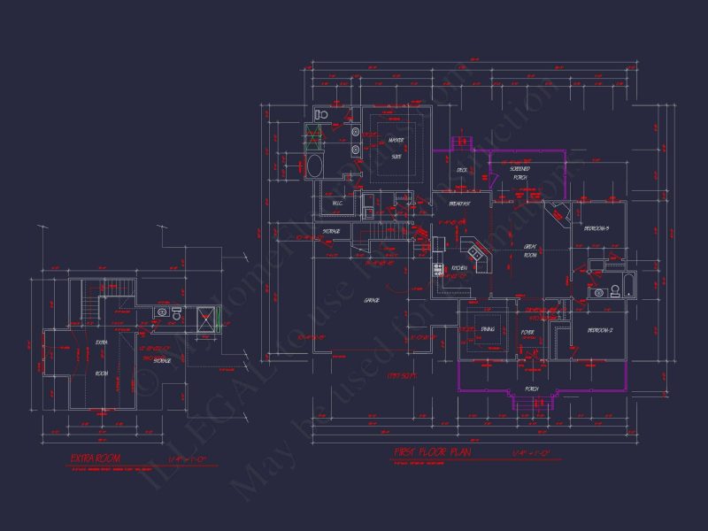 Traditional Country Home Plan – 1 Story, 4 Bedrooms, Open Floor Plan & Porches