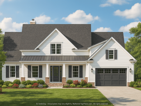 Traditional Craftsman Floor Plan with Timeless Details