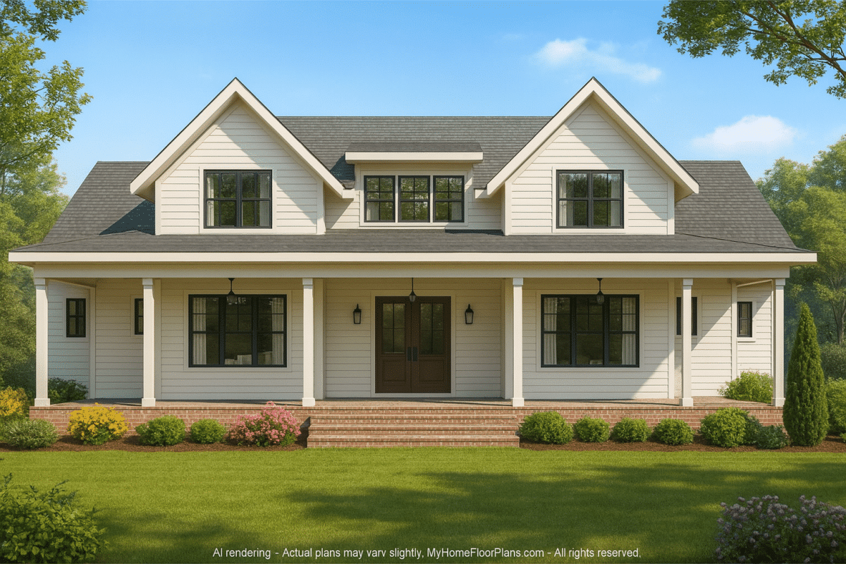 Traditional Craftsman Home Floor Plan with Spacious Layout & CAD Designs