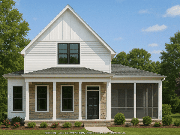 Traditional Craftsman Home Plan with Open Floor Layout & CAD Blueprints