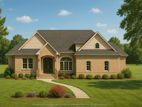 Traditional Home Plan with CAD Blueprint and Craftsmanship