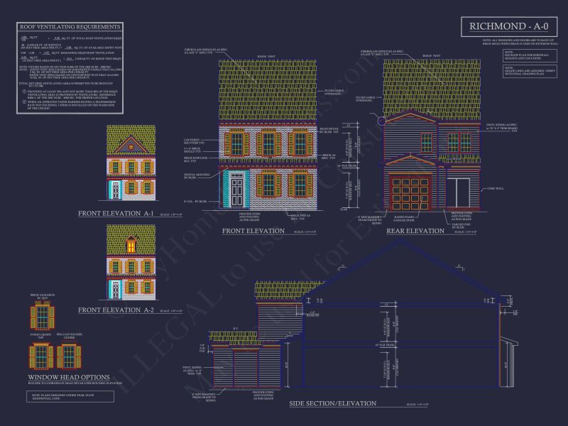 Traditional Townhome Floor Plan with Colonial Revival Design