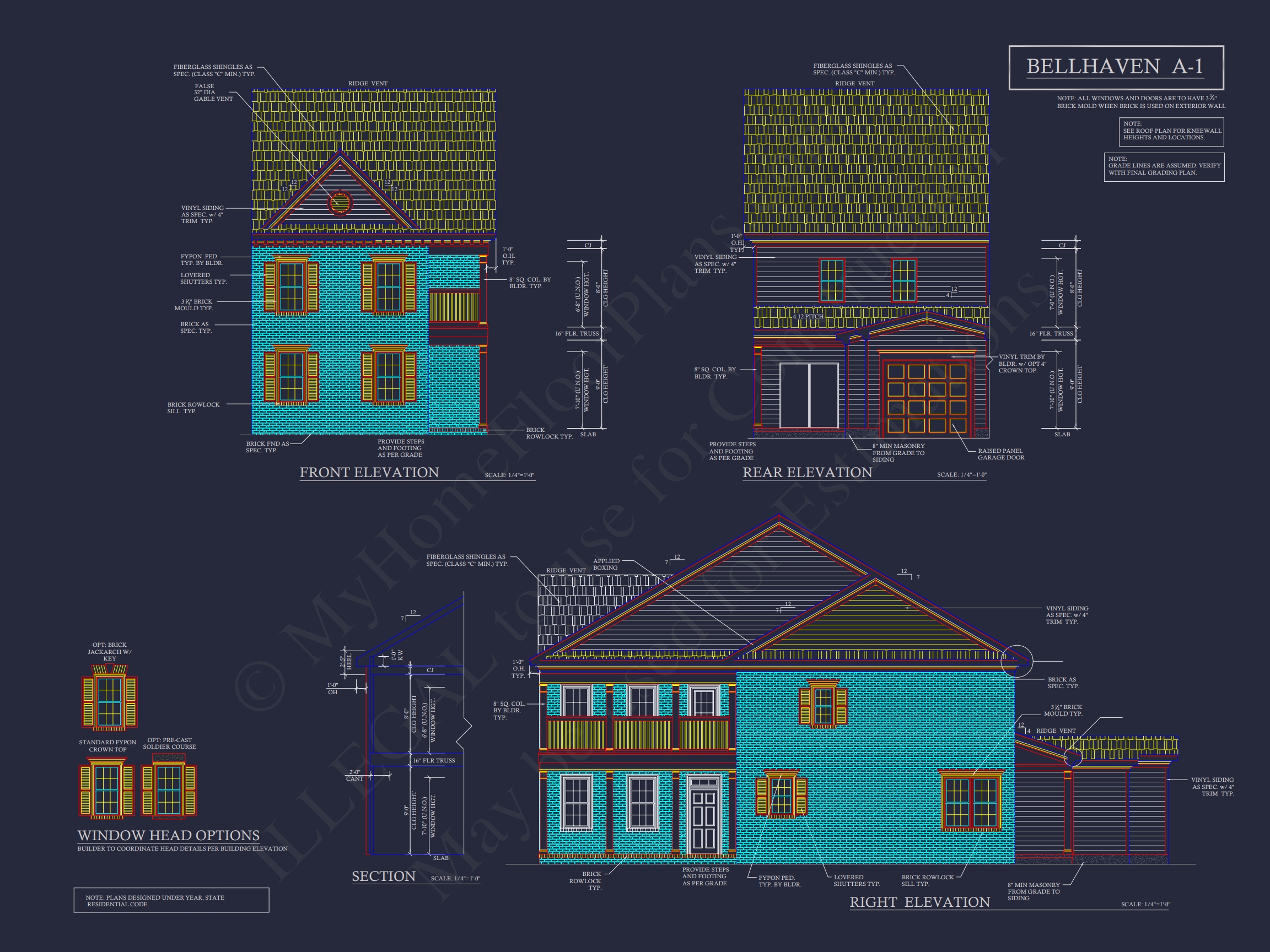 Traditional Townhome Floor Plan with Colonial Revival Design
