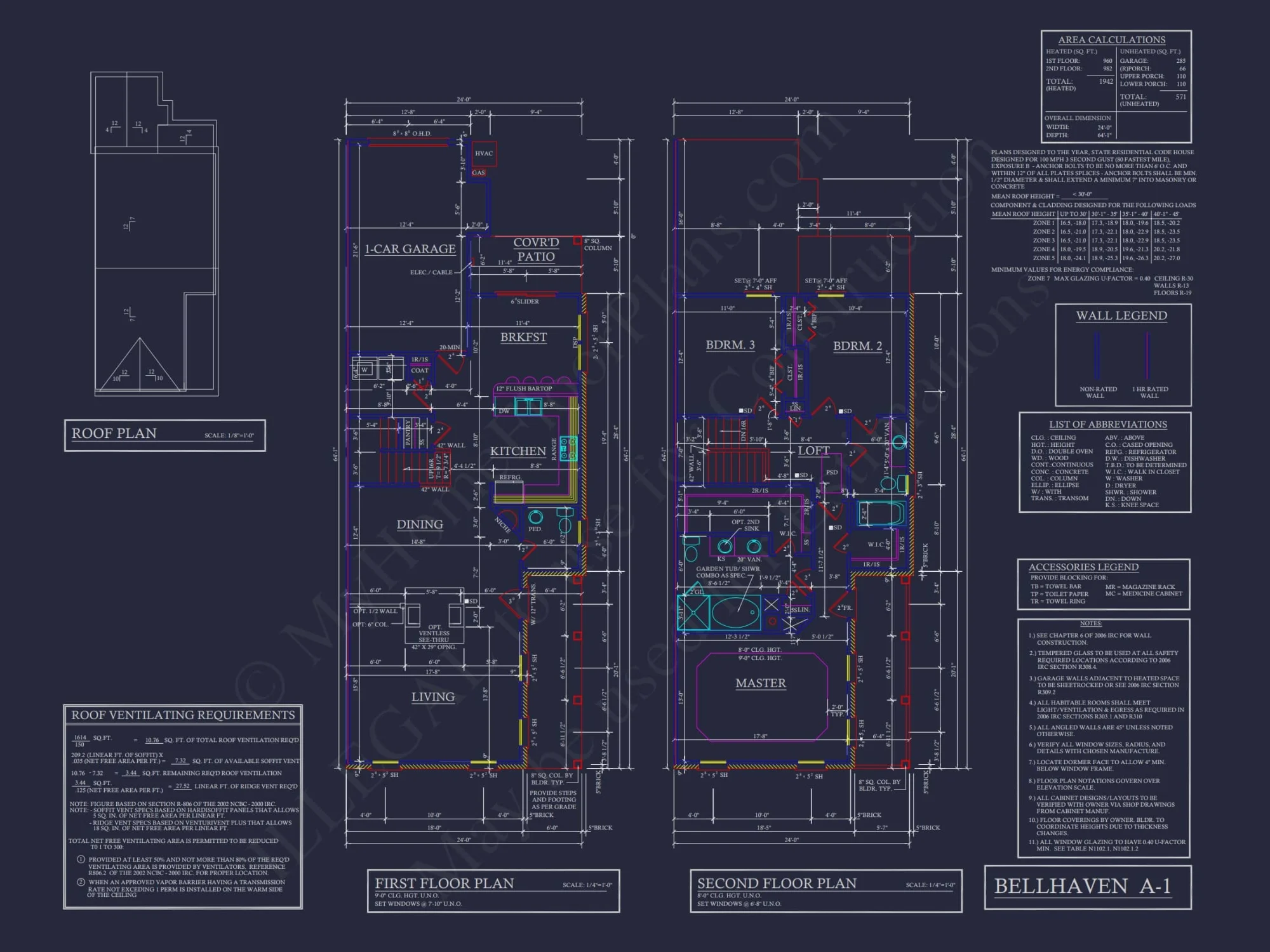 Traditional Townhome Floor Plan with Colonial Revival Design