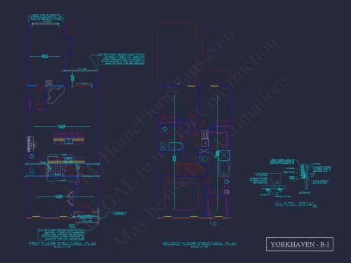 Traditional Townhome Floor Plan with Colonial Revival Design