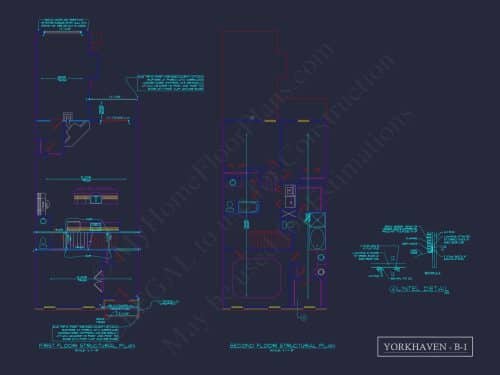 Traditional Townhome Floor Plan with Colonial Revival Design
