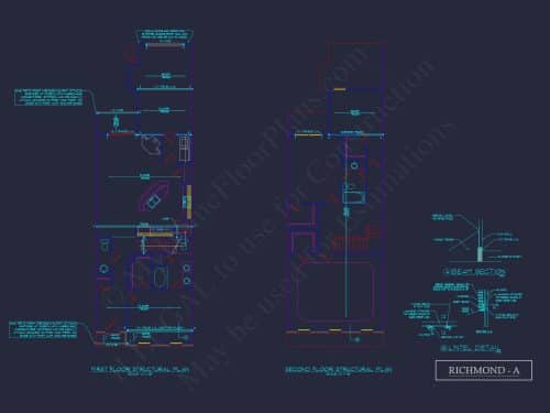 Traditional Townhome Floor Plan with Colonial Revival Design