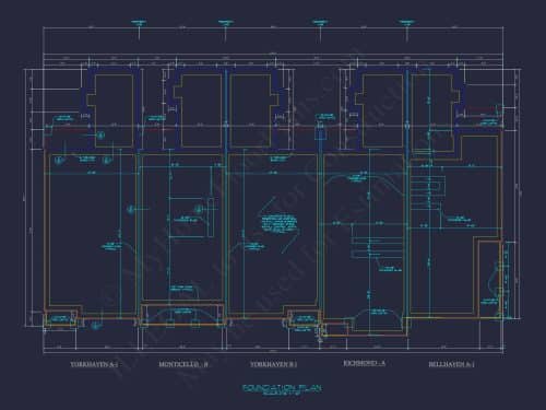 Traditional Townhome Floor Plan with Colonial Revival Design