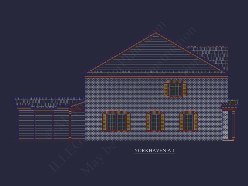 Traditional Townhome Floor Plan with Colonial Revival Design