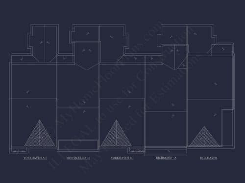 Traditional Townhome Floor Plan with Colonial Revival Design